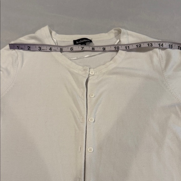 Le Chateau White Cardigan Sweater - Picture 4 of 9